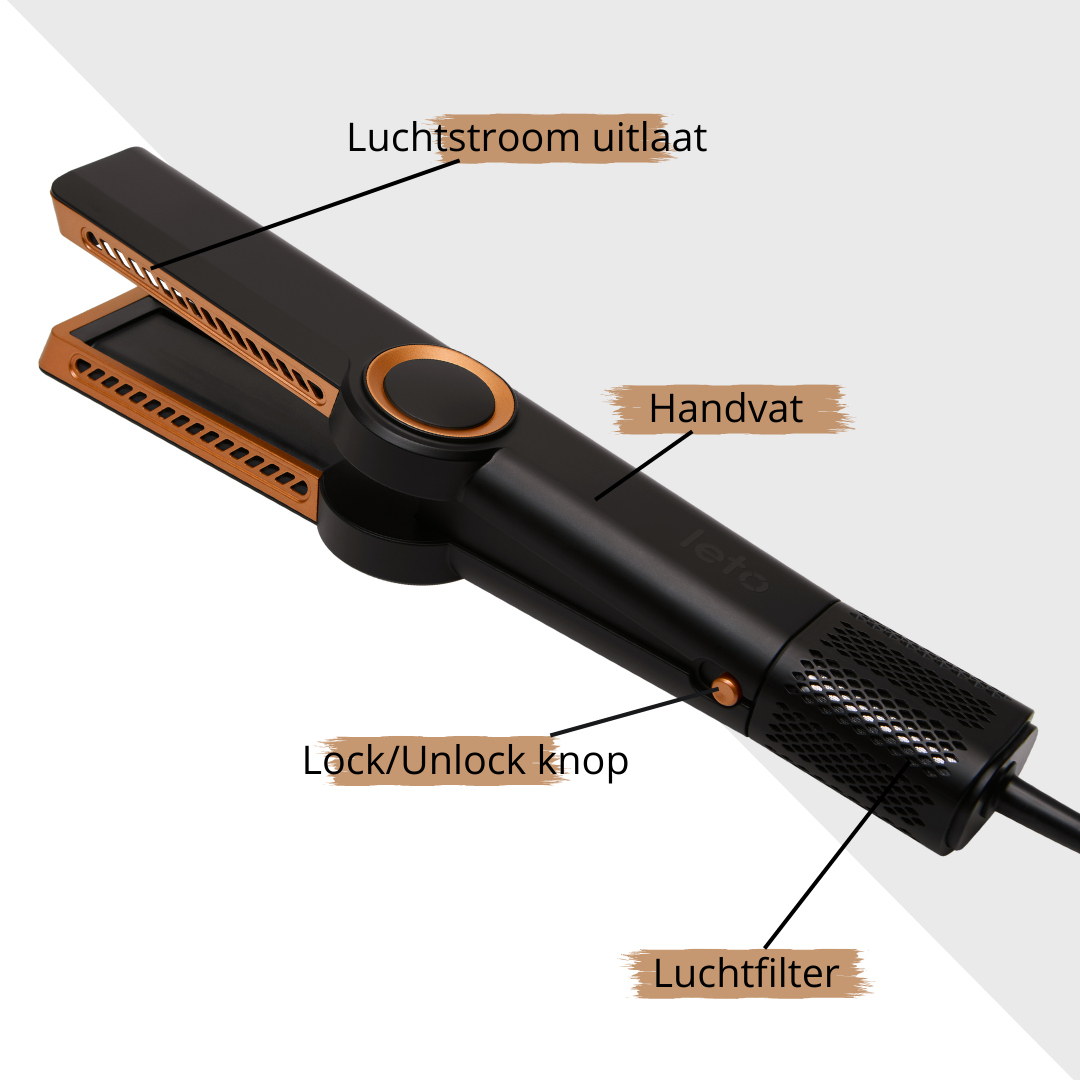 Leto Hairstrait straightening iron - 2 unique functions
