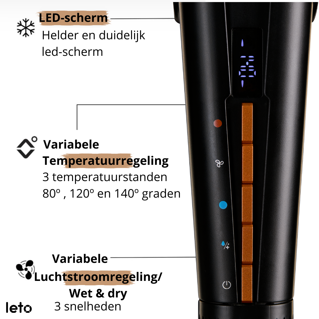 Leto Hairstrait straightening iron - 2 unique functions