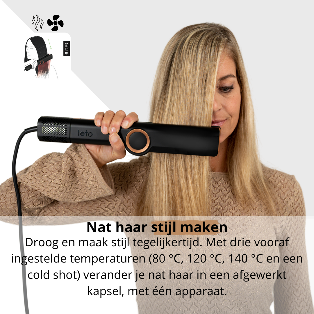Leto Hairstrait straightening iron - 2 unique functions
